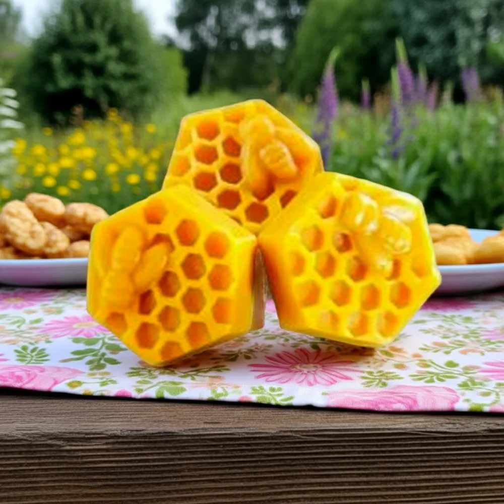 Bloques hexagonales de cera de abeja virgen ApiMan