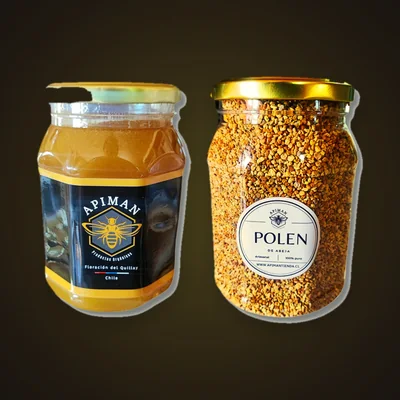 Pack de polen 500 g más miel cruda 1 kg de ApiMan