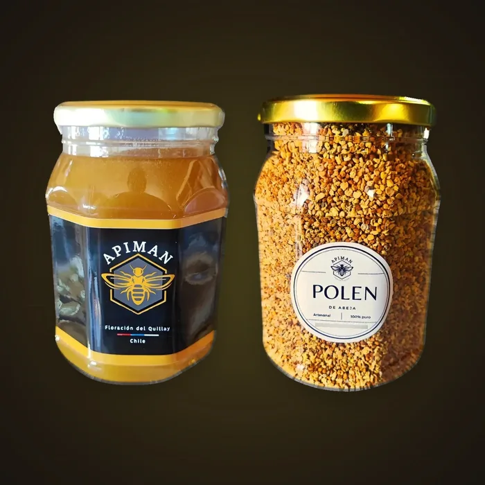 Pack de polen 500 g más miel cruda 1 kg de ApiMan